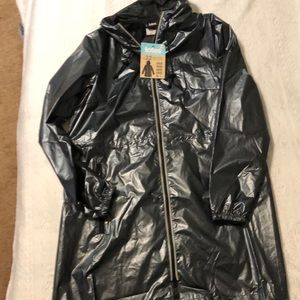 Totes Packable Anorak Rain Jacket Women’s L / XL Black NEW w/tags